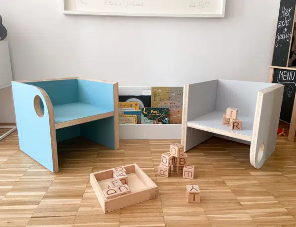 bekind interior Wendehocker nachhaltige Kindermöbel Holz Linoleum