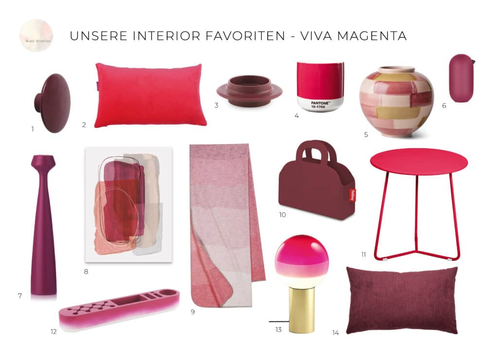 Viva Magenta, Farbtrend 2023 für die Wohnung