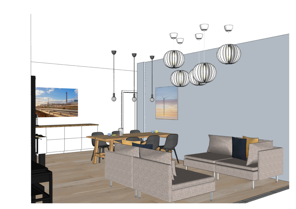 3D Visualisierung Büroräume - Gemeinschaftsraum